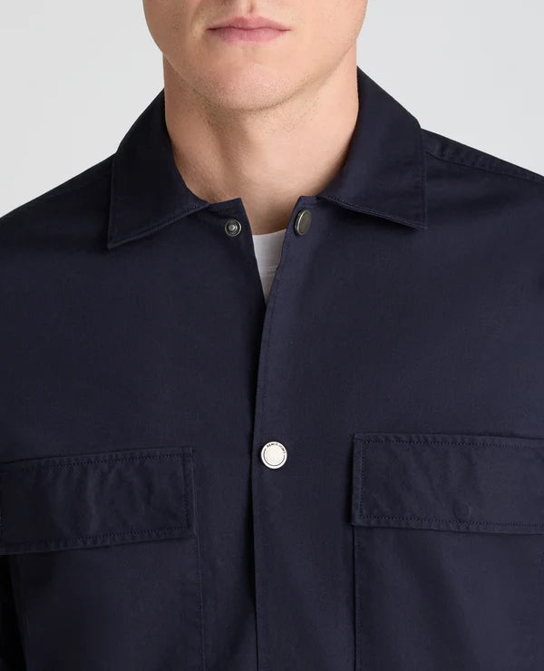 Remus Paolo Cotton Shacket Dark Blue