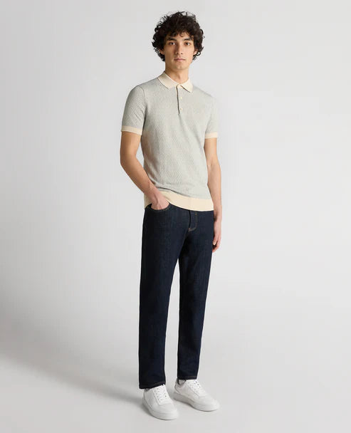 Remus Uomo Slim Fit Cotton Geometric Polo Shirt