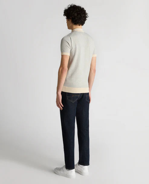 Remus Uomo Slim Fit Cotton Geometric Polo Shirt