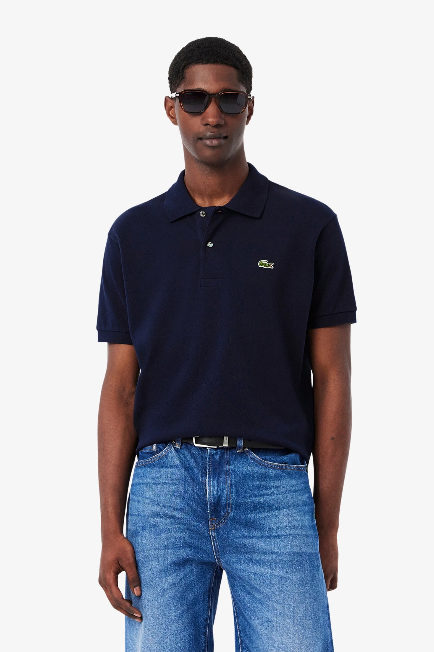 Lacoste Classic Fit L.12.12 Original Piqué Polo Shirt (Black)