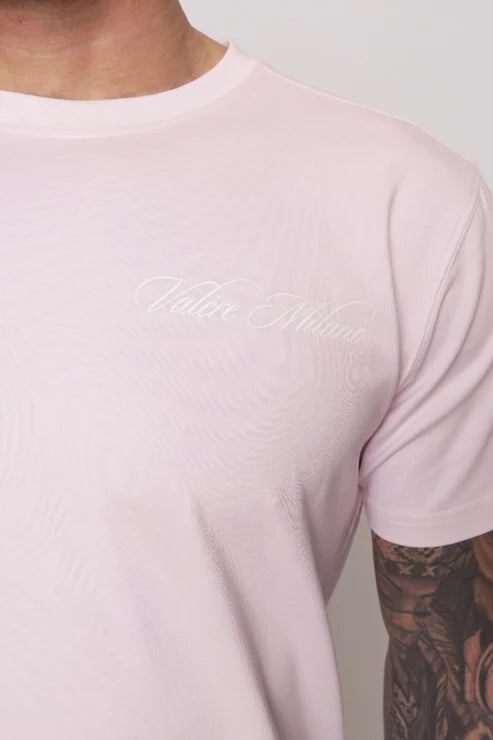 Valére Milano back print t shirt Pink