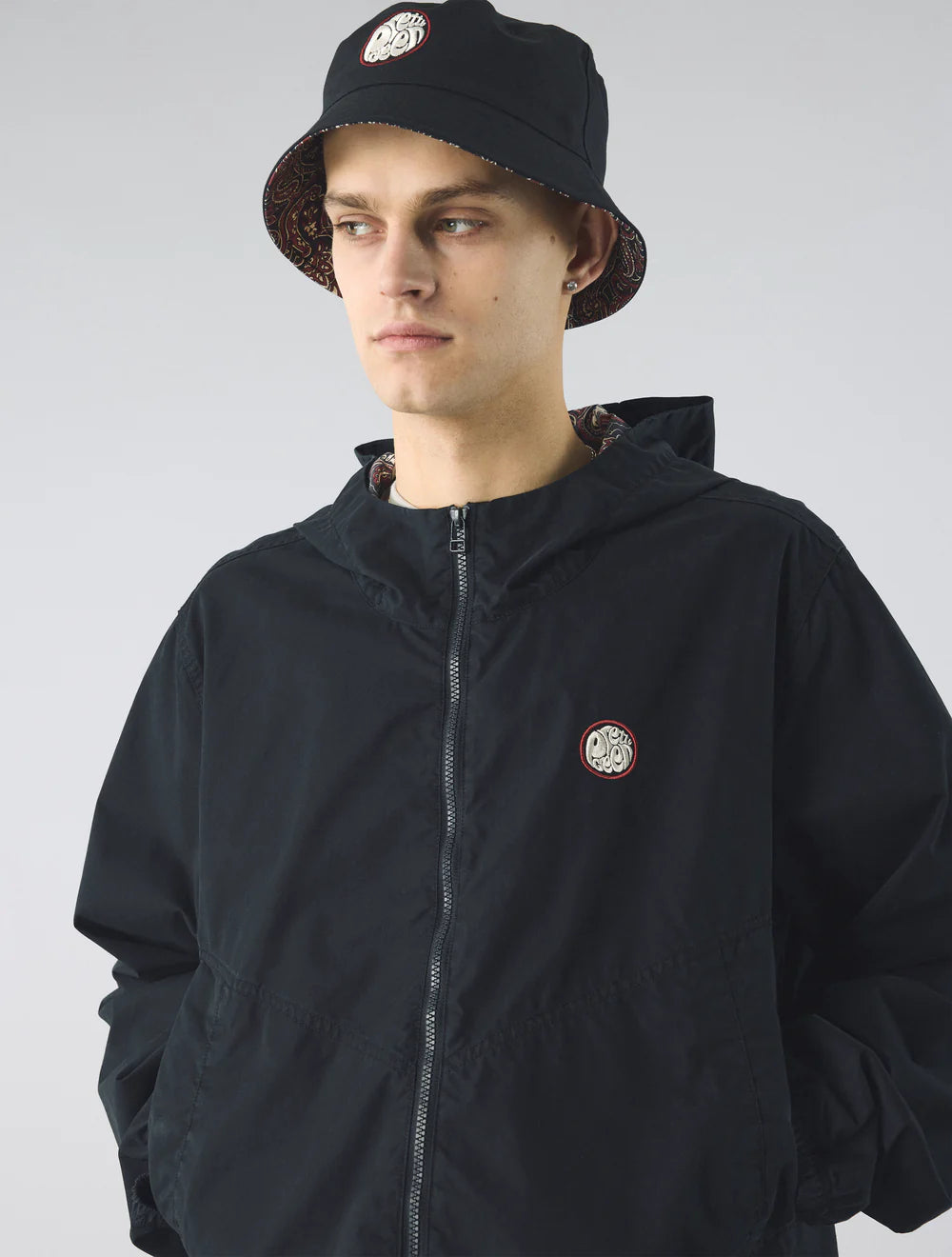 Mens Pretty Green Feltham Hooded Jacket (Black)