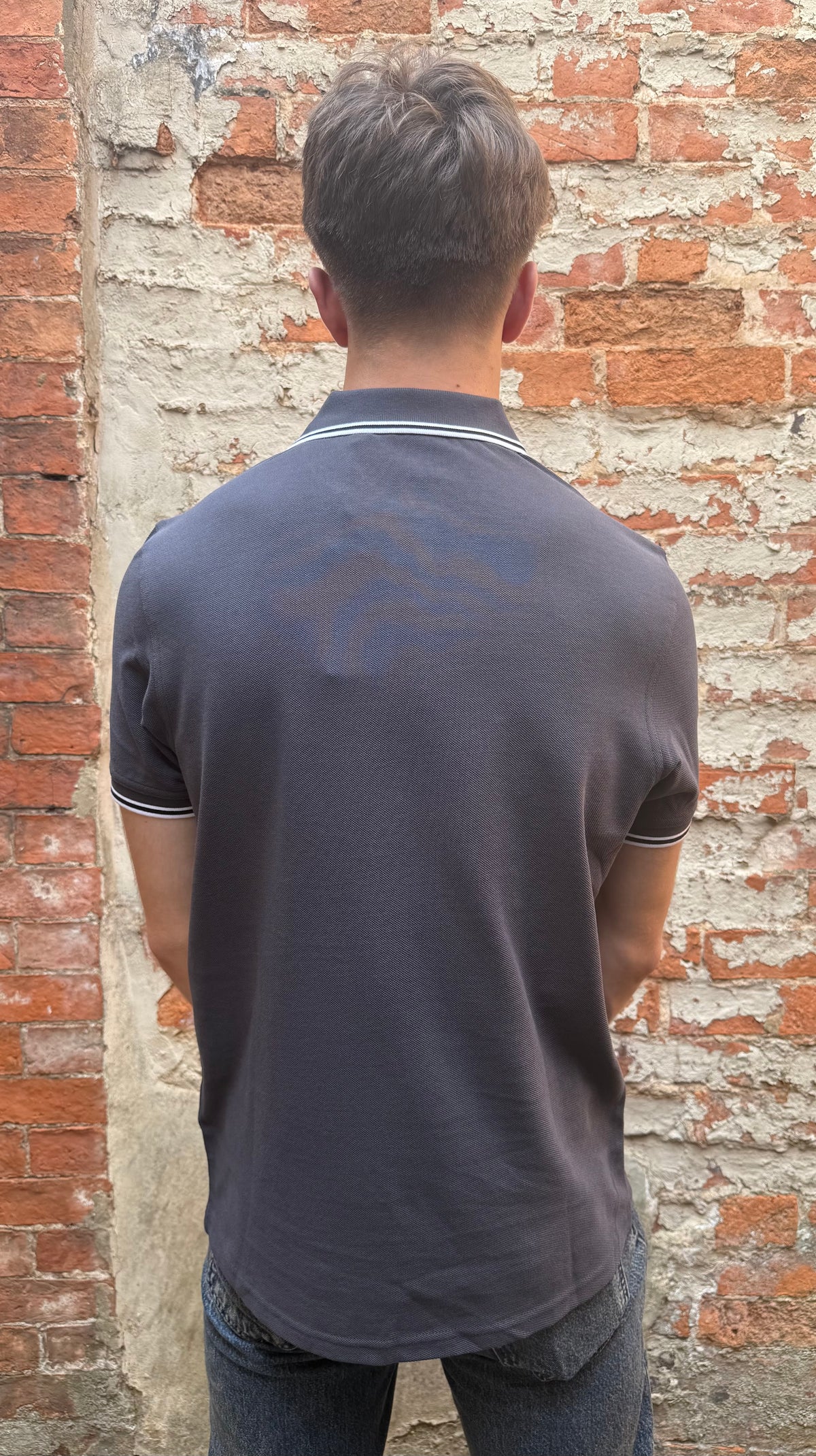 Barbour Evan Tipped polo shirt Asphalt