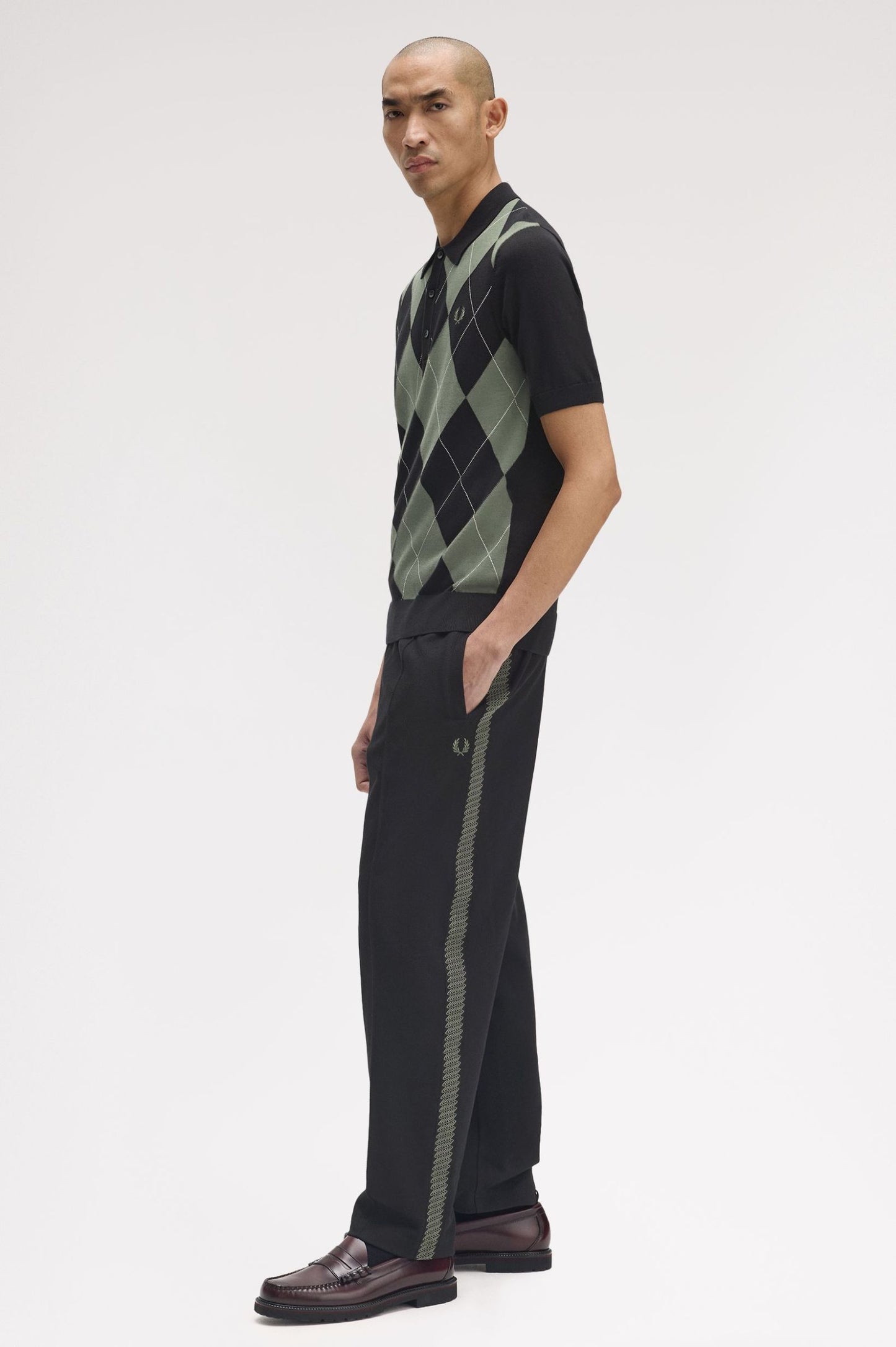 Fred Perry Argyle Knitted Shirt K1317