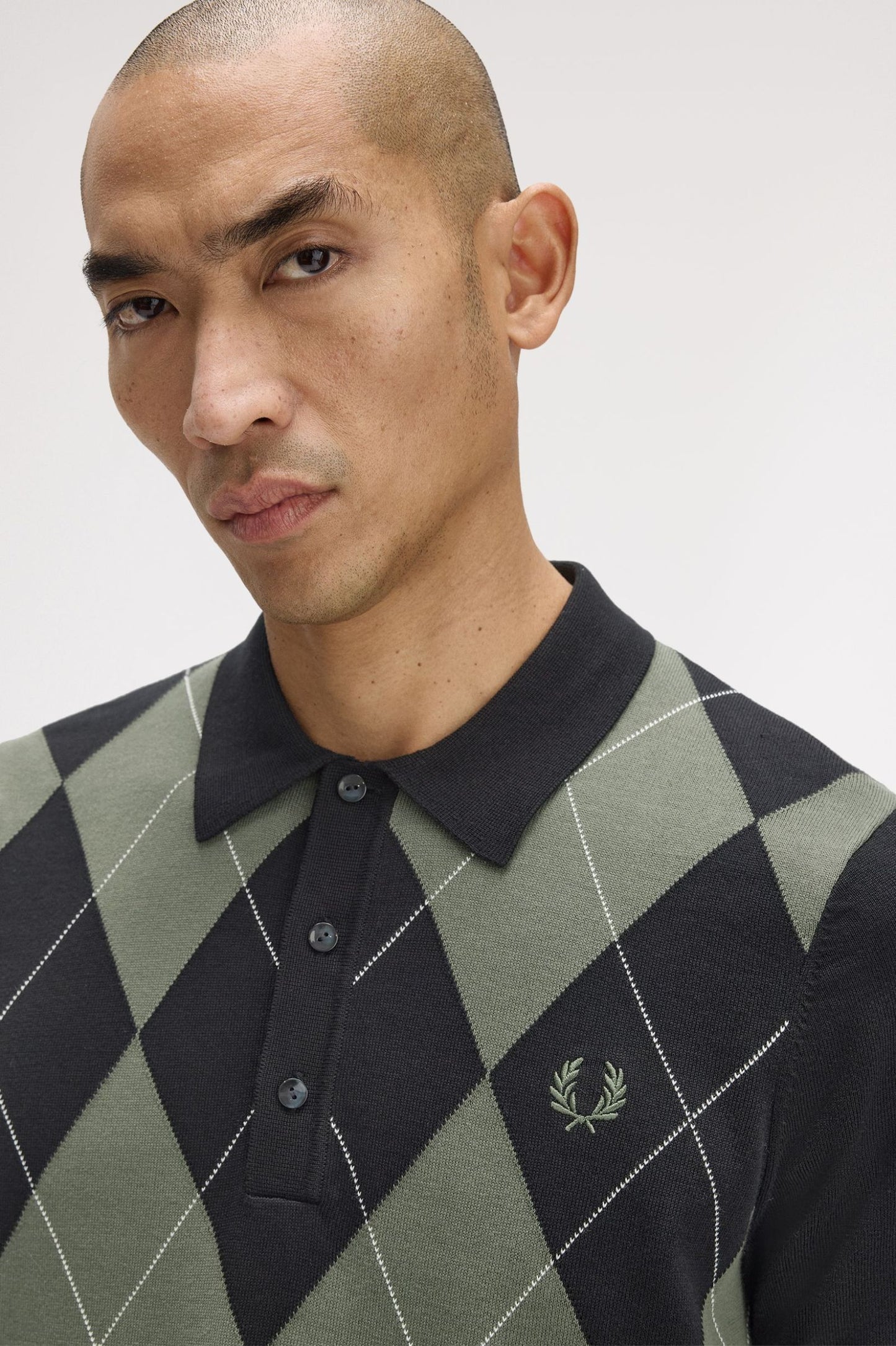 Fred Perry Argyle Knitted Shirt K1317