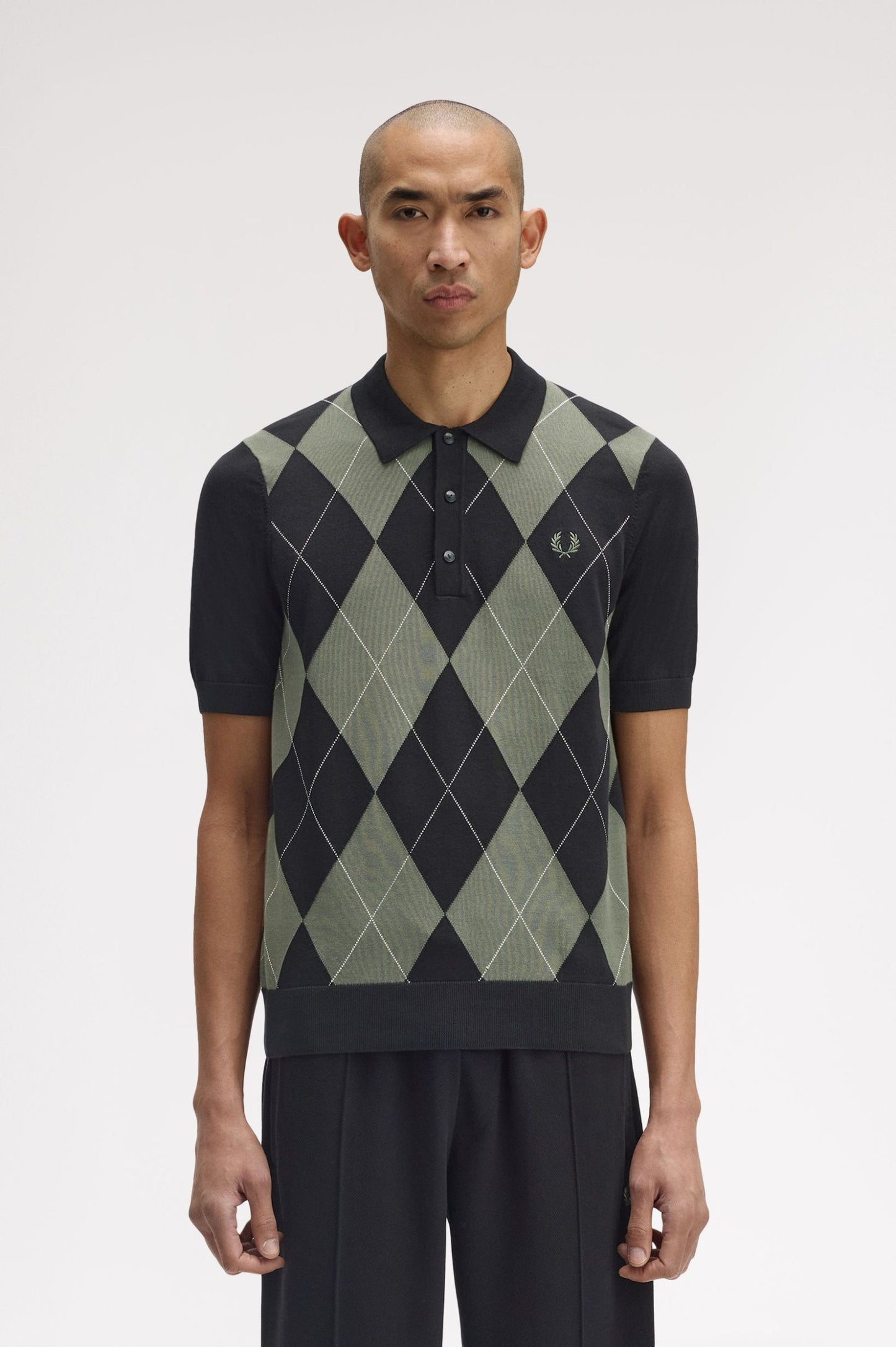 Fred Perry Argyle Knitted Shirt K1317