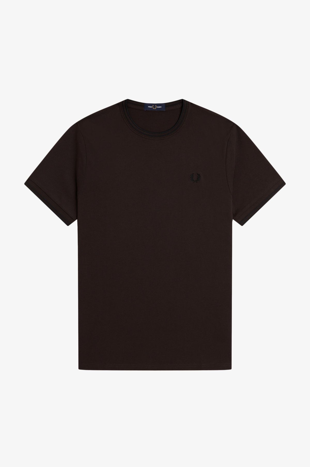 Fred Perry Twin Tipped T Shirt Rich Brown