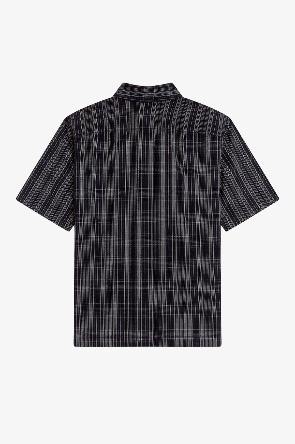 Fred Perry seersucker check shirt navy