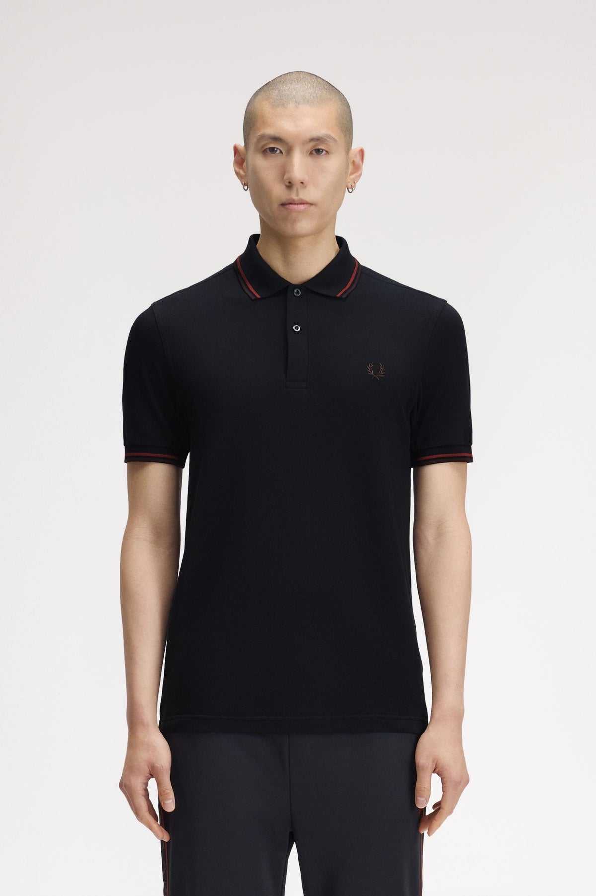 Fred Perry M3600 Polo shirt Navy/brndy/rchbrn