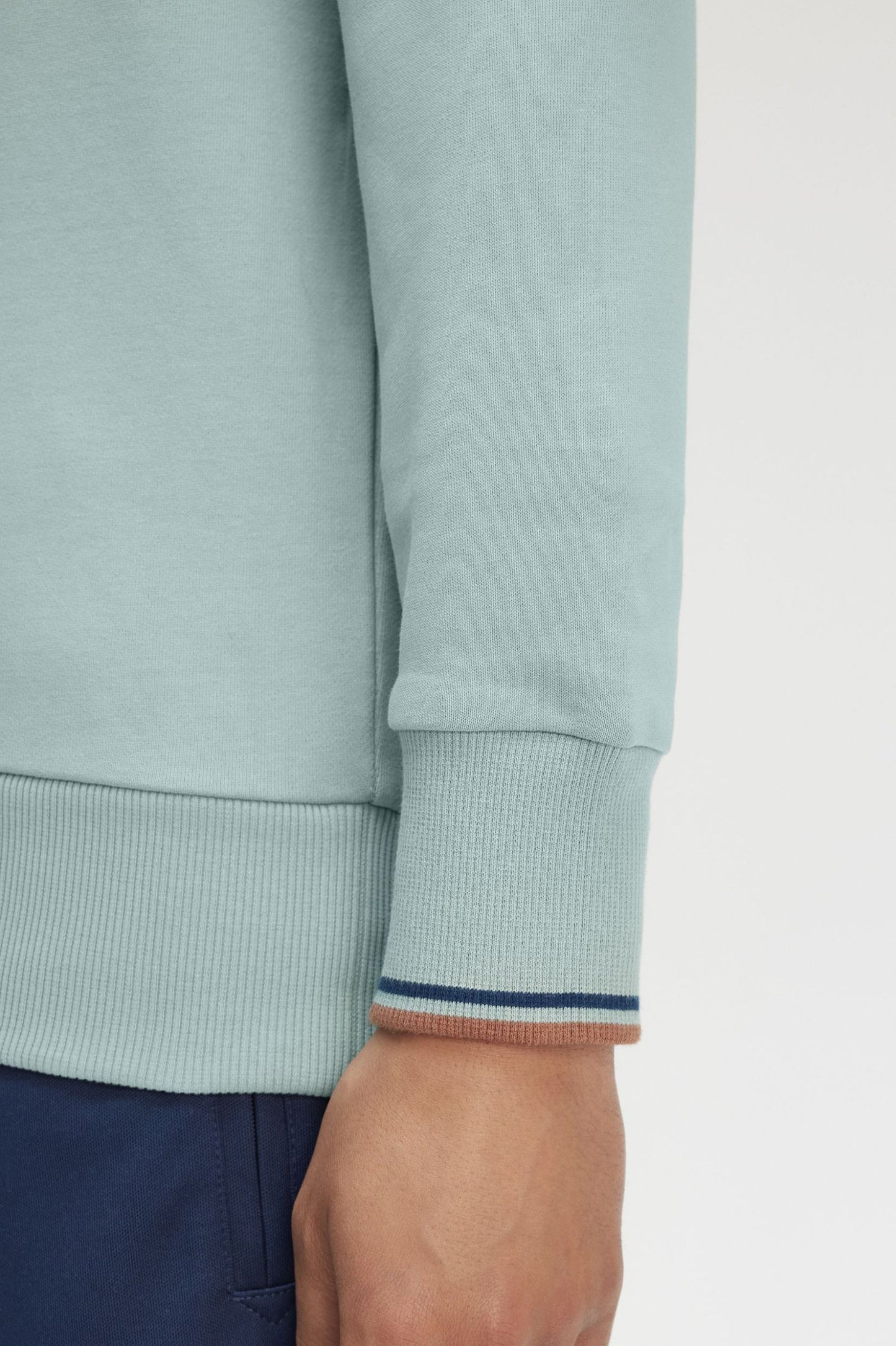 Fred Perry Crew Neck Sweatshirt (Silver Blue)