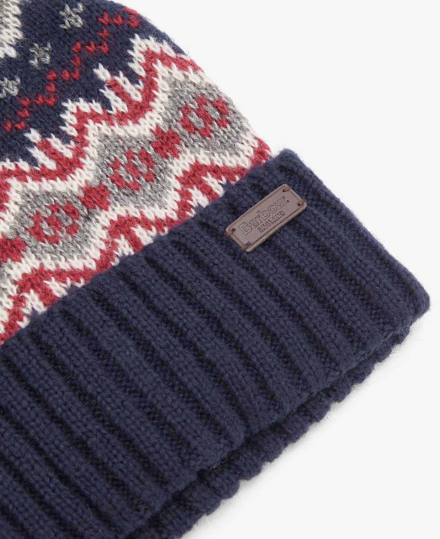 Mens Barbour Case Fairisle Beanie (Navy)