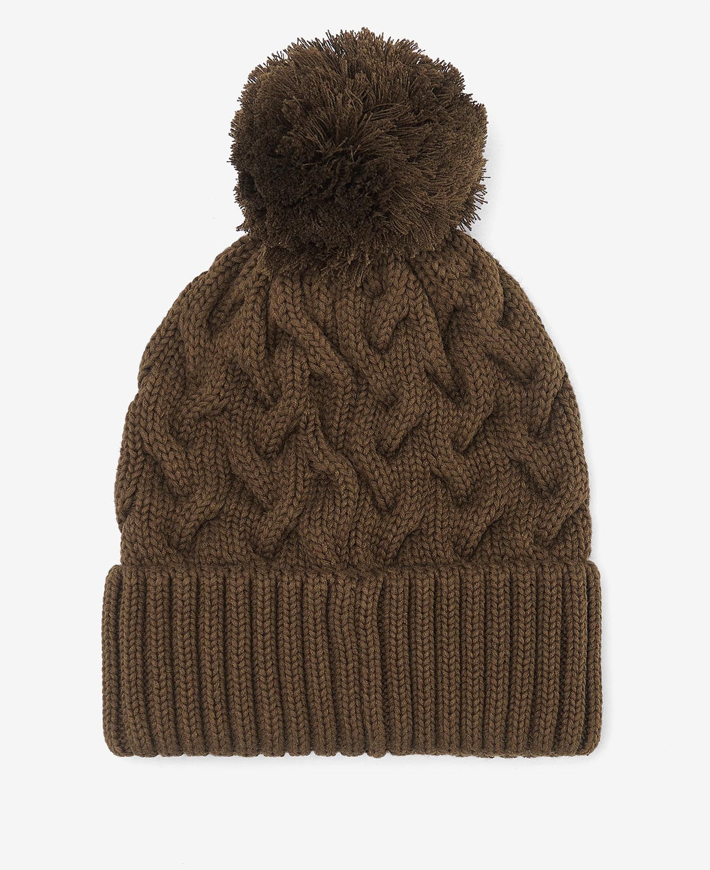 Mens Barbour Gainford Cable Beanie (Olive)