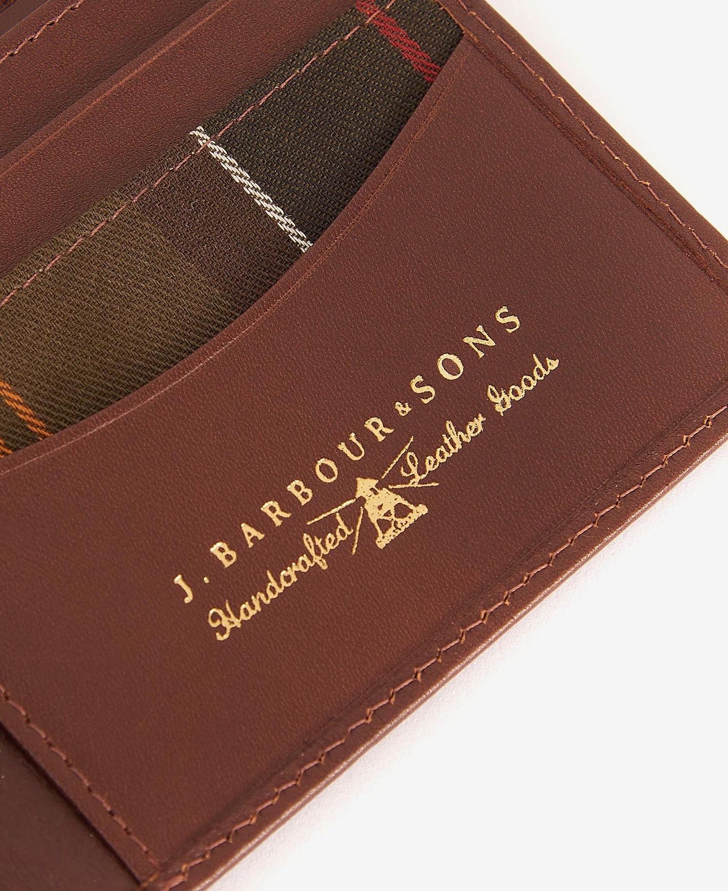 Mens Barbour Colwell Leather Billfold Wallet (Brown)