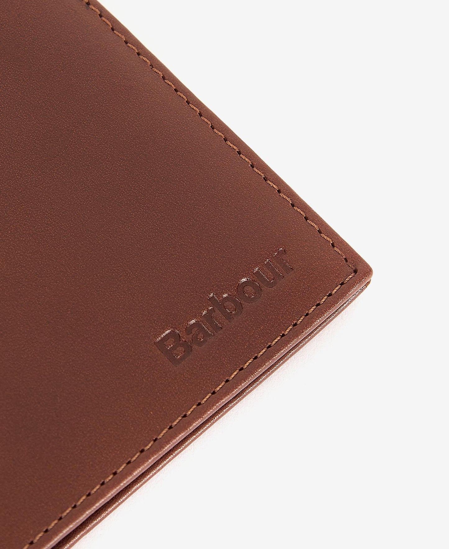 Mens Barbour Colwell Leather Billfold Wallet (Brown)