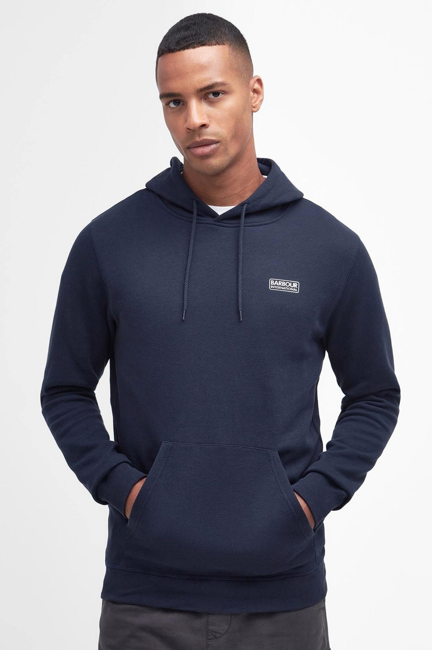 Mens Barbour Small Logo Hoodie (Navy)