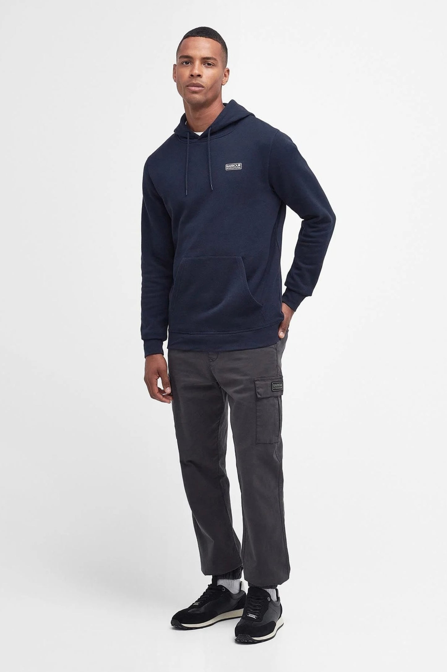 Mens Barbour Small Logo Hoodie (Navy)