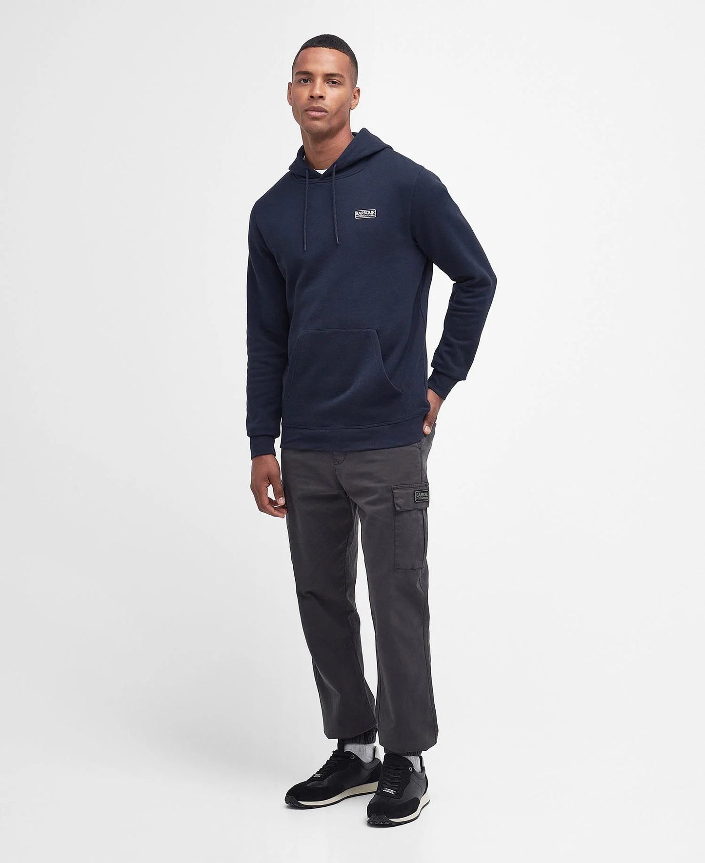 Mens Barbour Small Logo Hoodie (Navy)