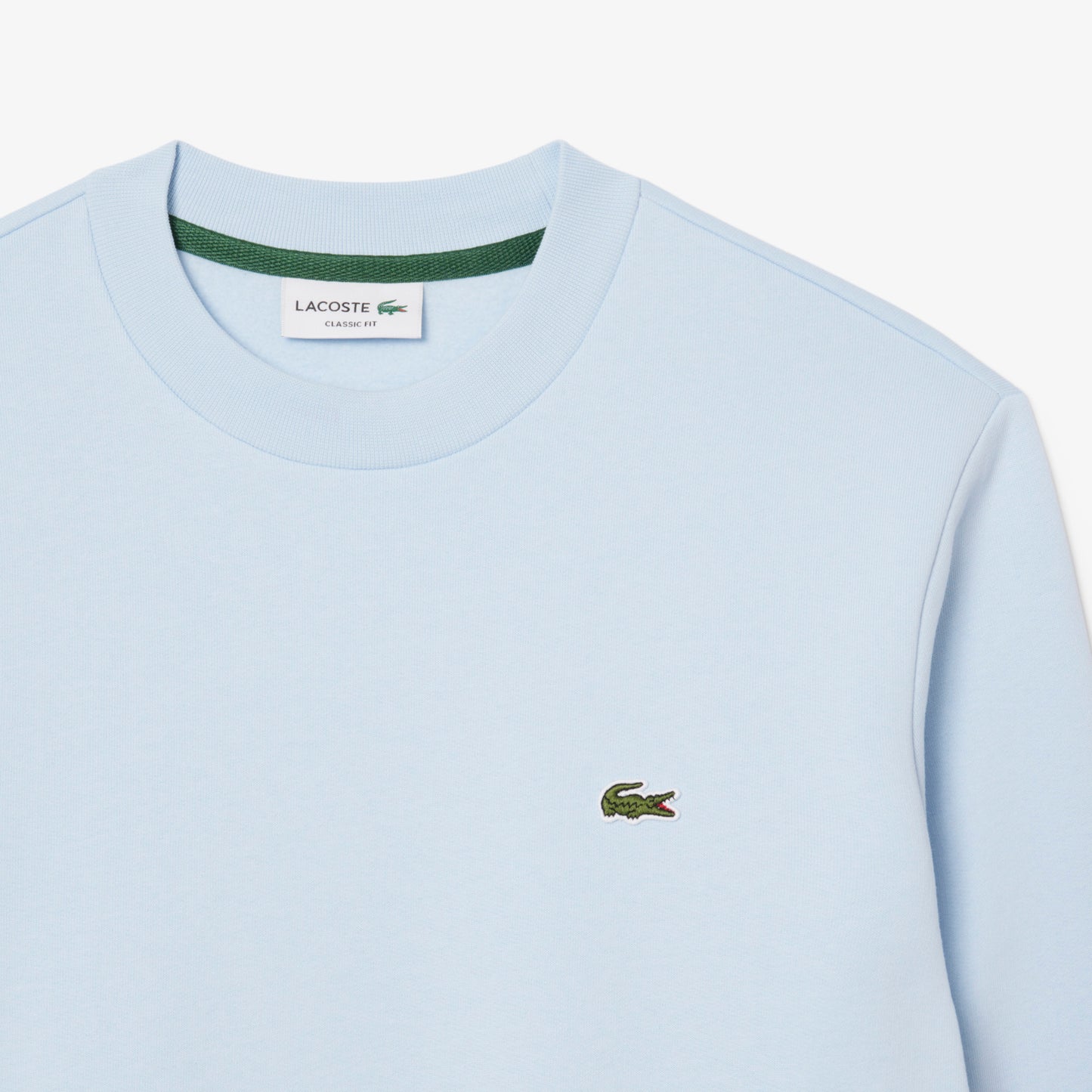 Lacoste Fleece Crew Neck Sweatshirt (Light Blue)