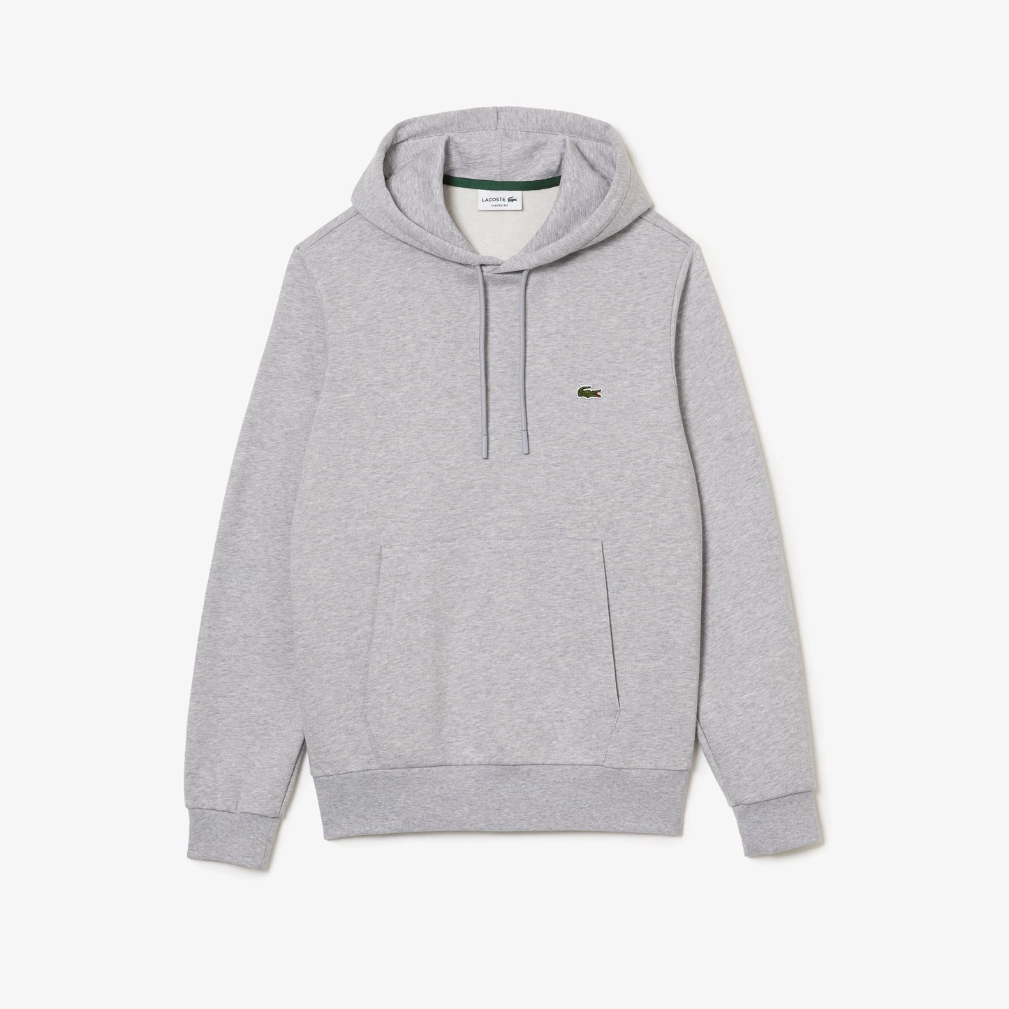 Lacoste Fleece Hoodie (Light Heathered Grey)