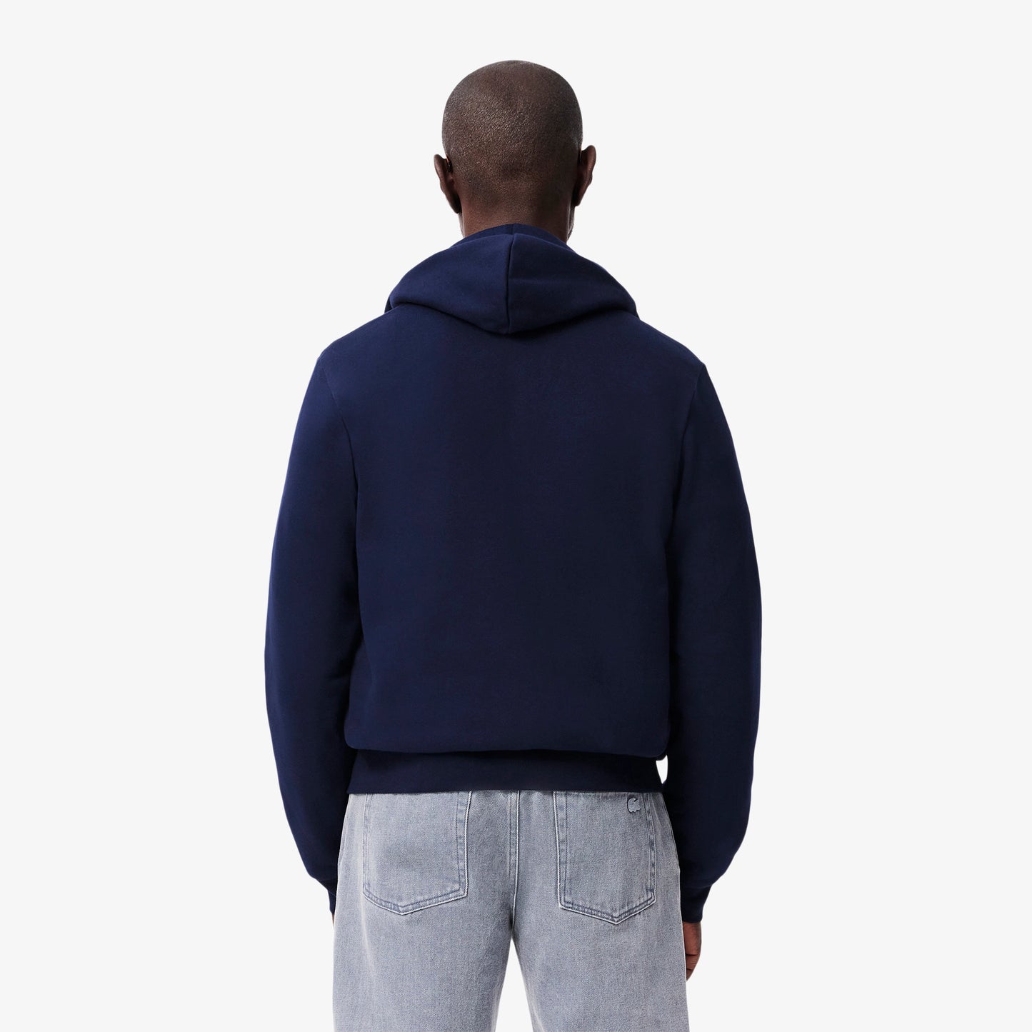 Lacoste Zip-Up Fleece Hoodie (Midnight Blue)