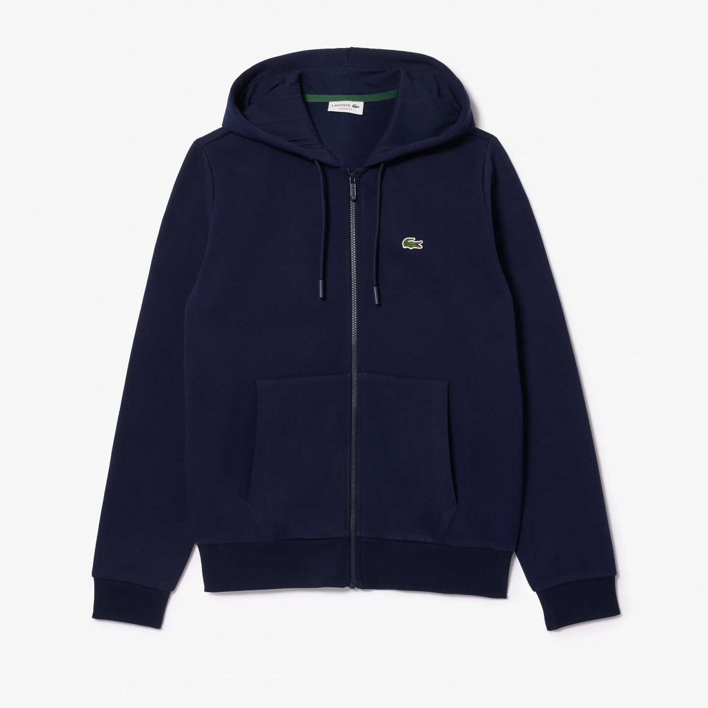 Lacoste Zip-Up Fleece Hoodie (Midnight Blue)