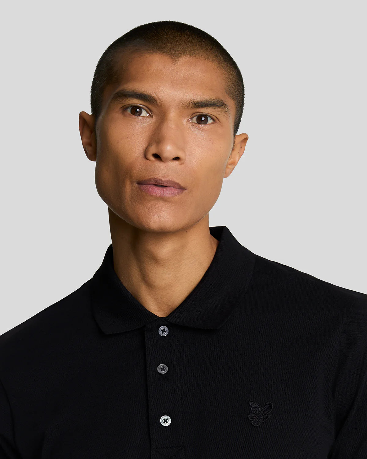 Lyle & Scott Tonal Eagle Polo Shirt (Jet Black)
