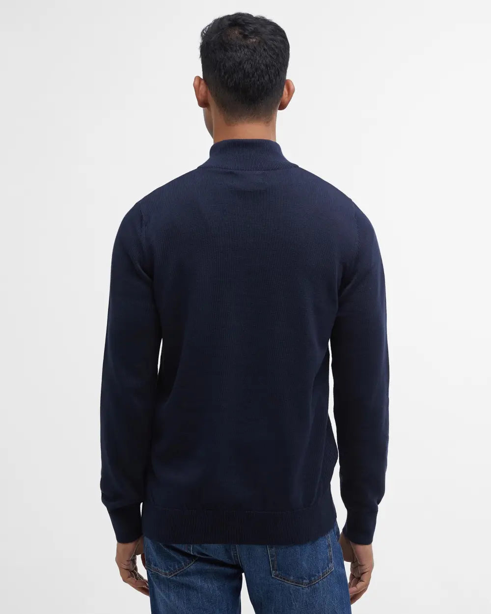 Mens Barbour Cotton Half-Zip Jumper (Classic Navy)