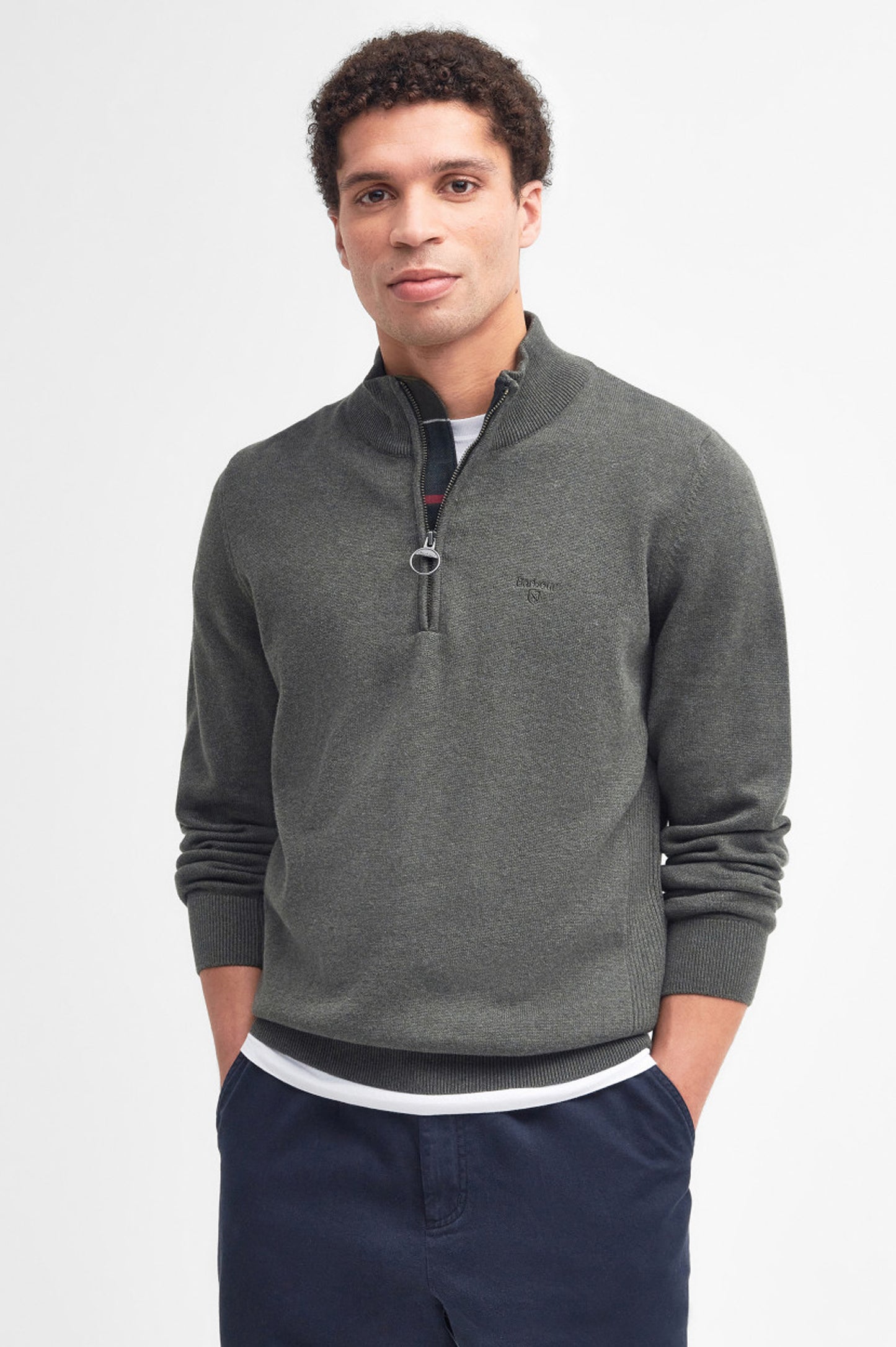 Mens barbour Cotton Half-Zip Jumper