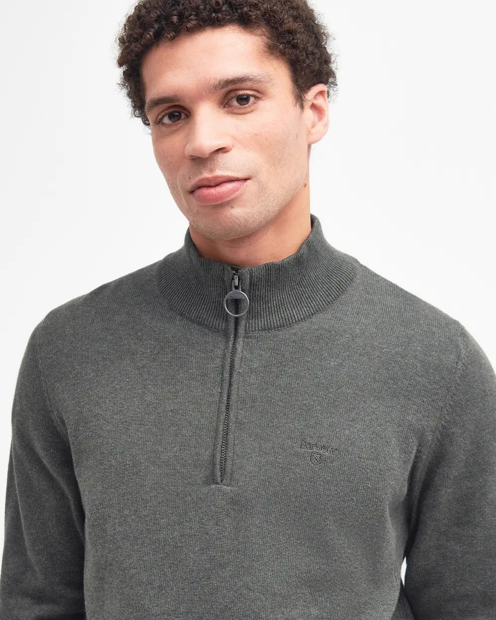 Mens barbour Cotton Half-Zip Jumper