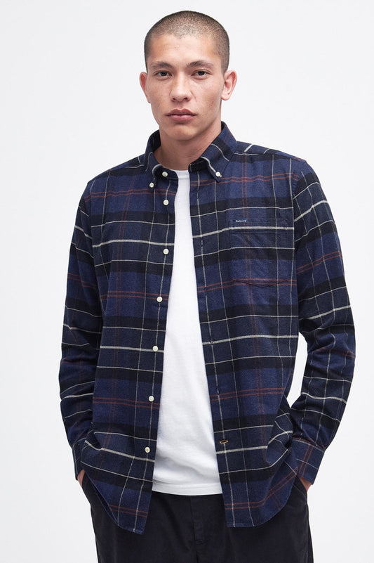 Mens Barbour International Lutsleigh Tailroed Long-Sleeved Shirt