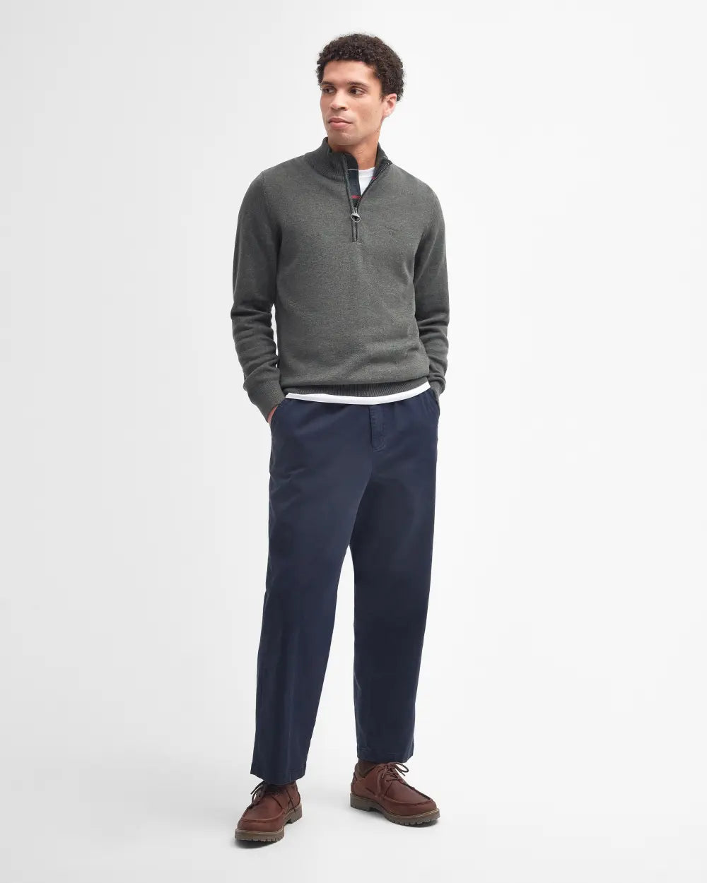 Mens barbour Cotton Half-Zip Jumper