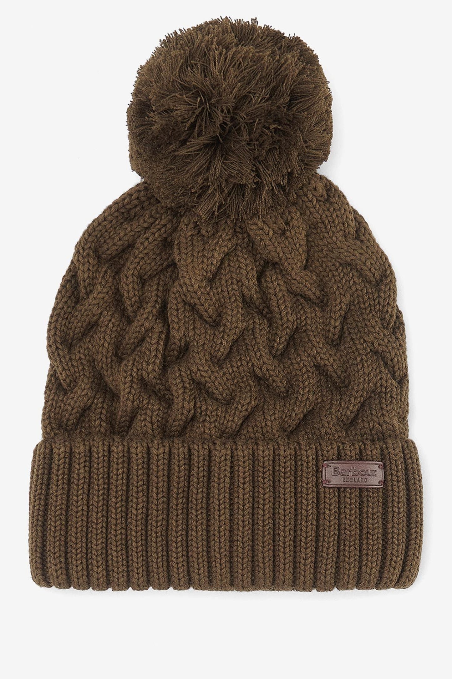 Mens Barbour Gainford Cable Beanie (Olive)