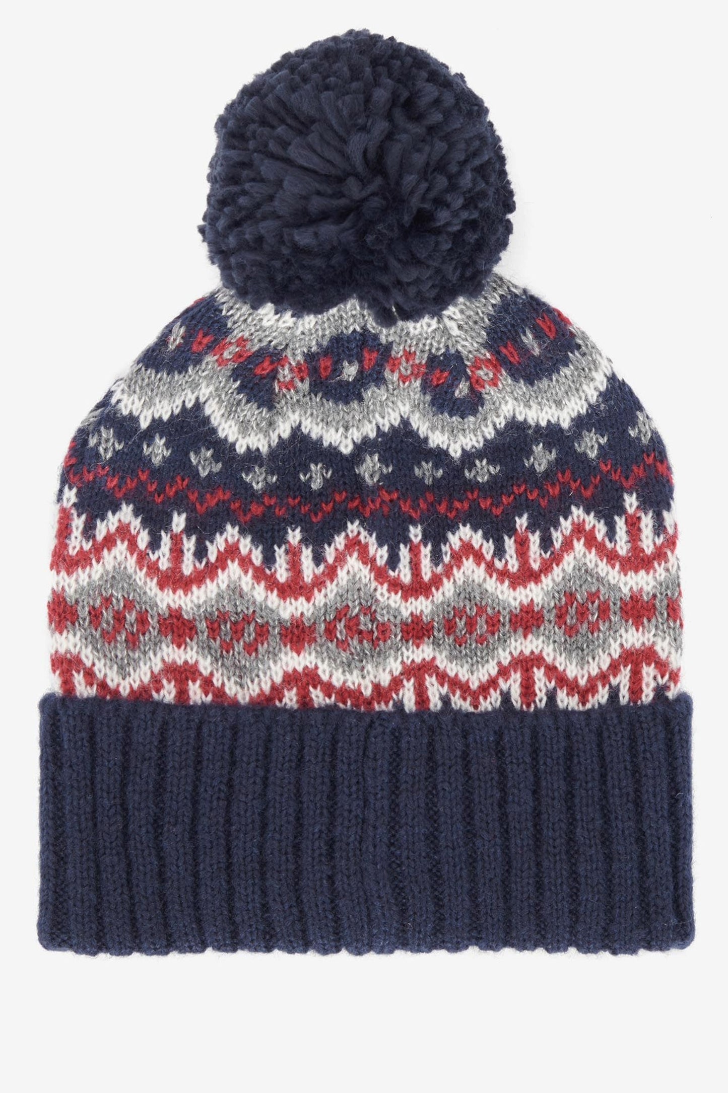 Mens Barbour Case Fairisle Beanie (Navy)