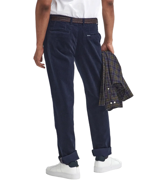 Mens Barbour Stretch Cord Tailored Trousers (Navy)