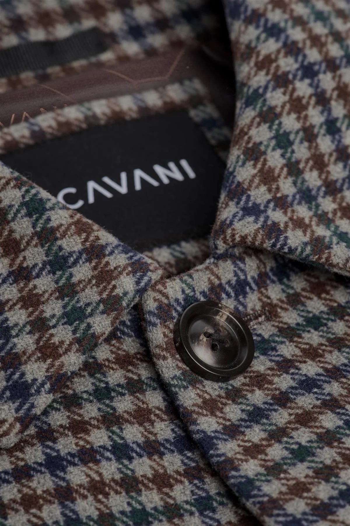 Cavani Andeas coat Brown check