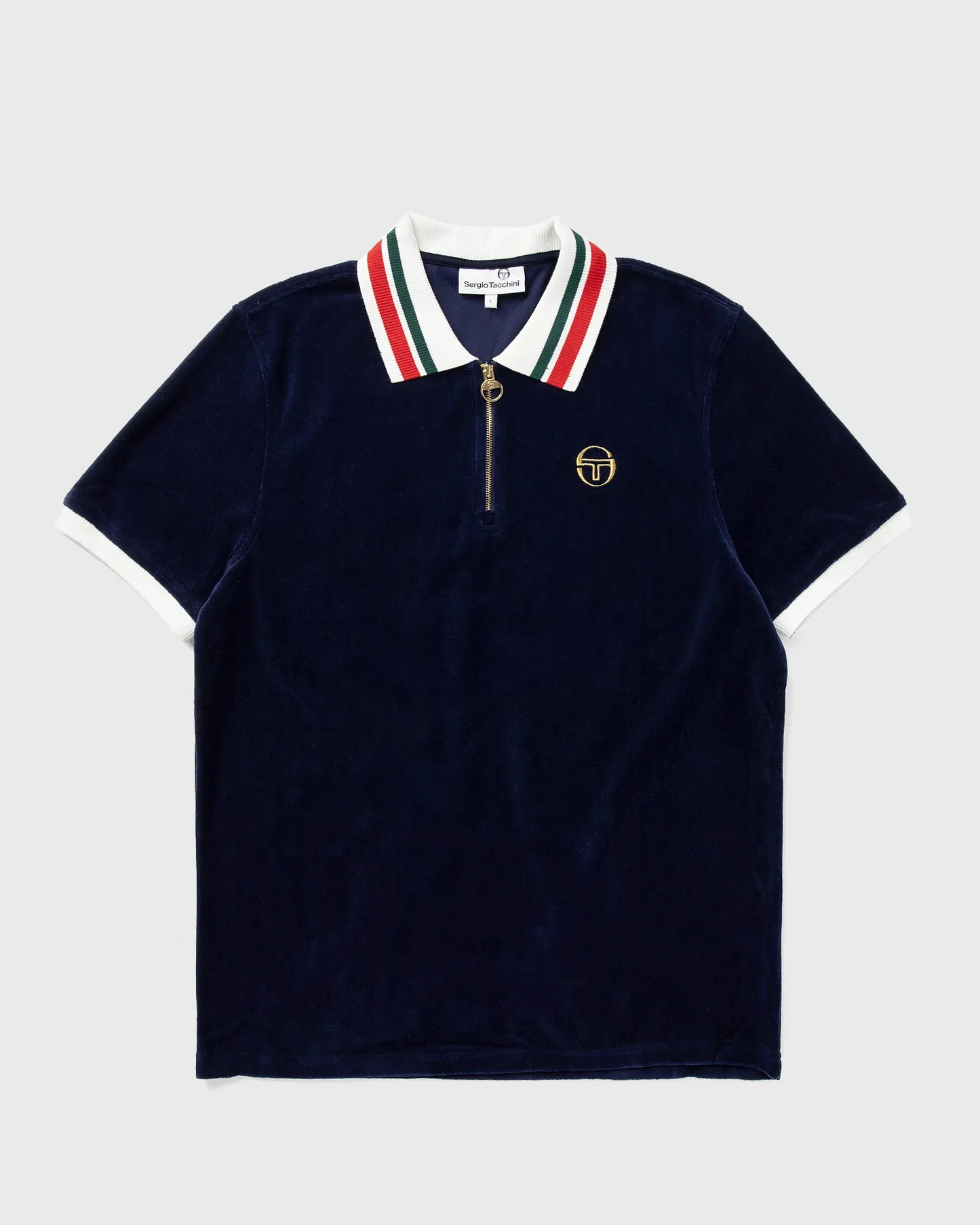 Sergio Tacchini Mahony Velour Polo Top (Maritime Blue)
