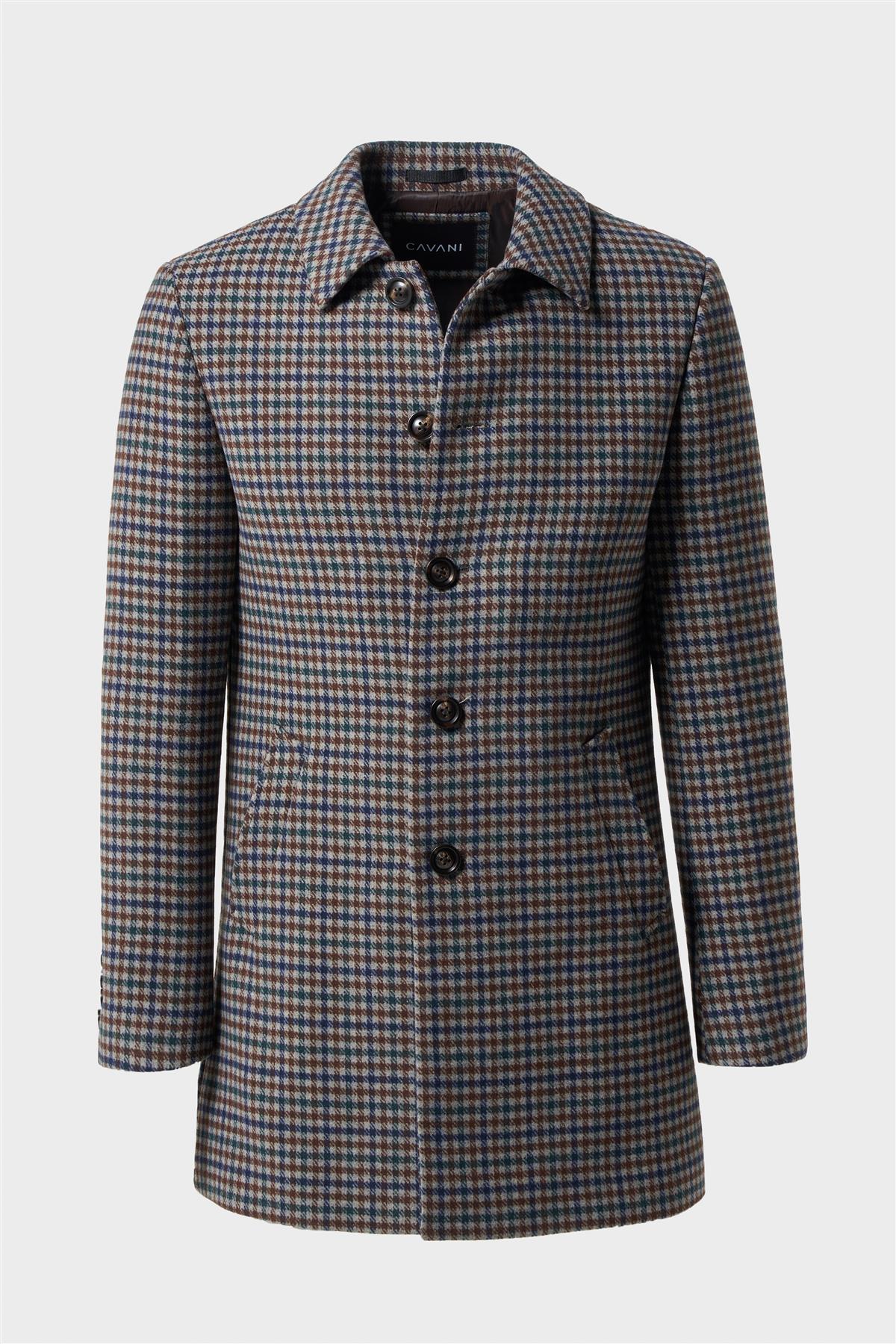 Cavani Andeas coat Brown check