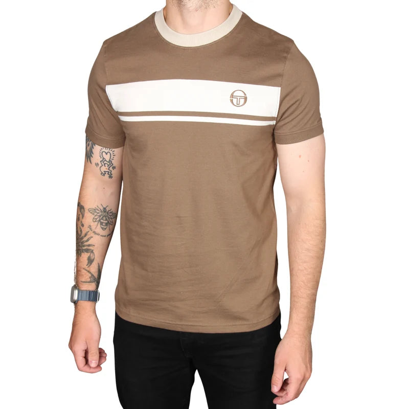 Sergio Tacchini Master T shirt Shitake/Gardenia
