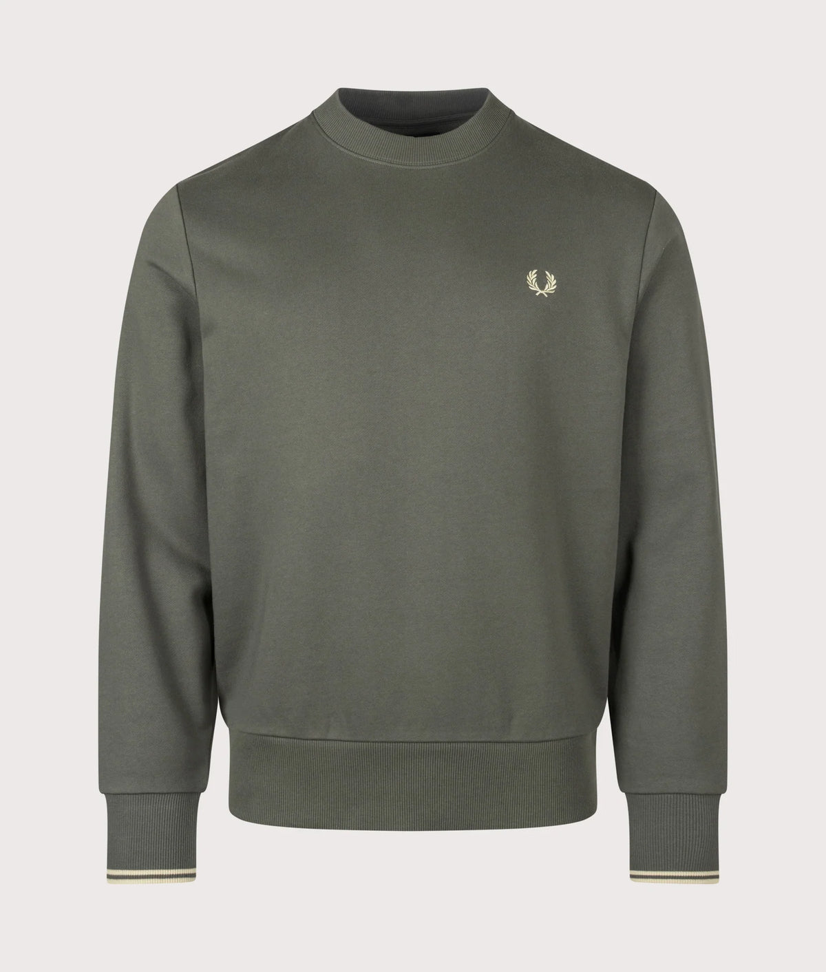 Fred Perry Crewneck Sweatshirt Fieldgreen / oatm