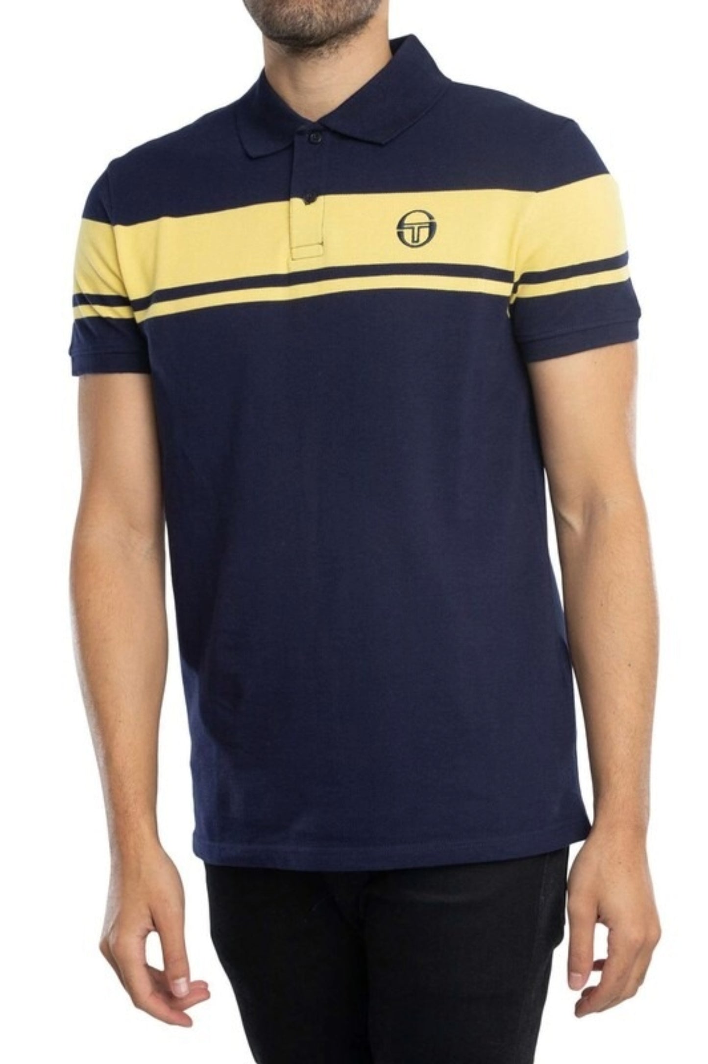 Sergio Tacchini  Young Line Polo Shirt (Blue/Lemon drop)