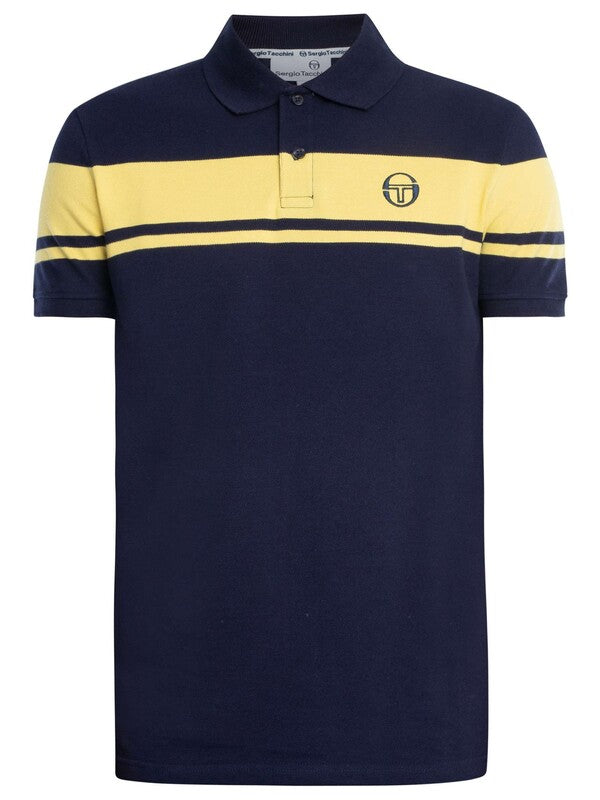 Sergio Tacchini  Young Line Polo Shirt (Blue/Lemon drop)