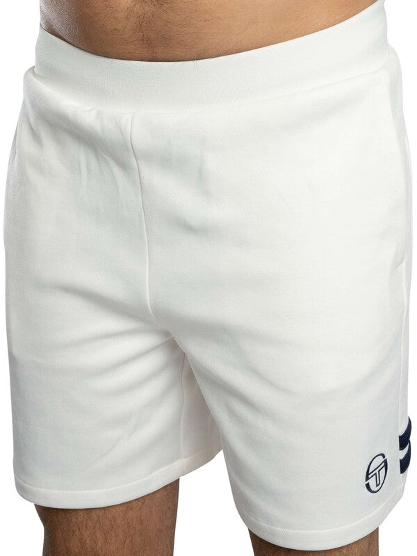 Sergio Tacchini New Orion Sweat Shorts (Gardenia/Maritime Blue)