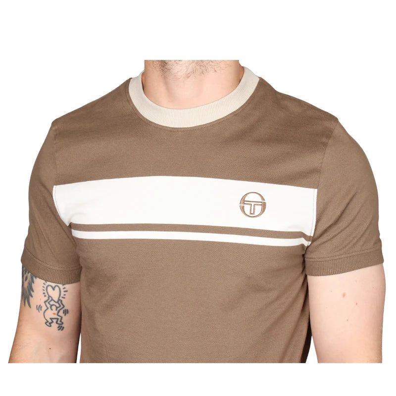 Sergio Tacchini Master T shirt Shitake/Gardenia