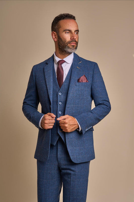 Carnegi Navy Tweed Blazer...