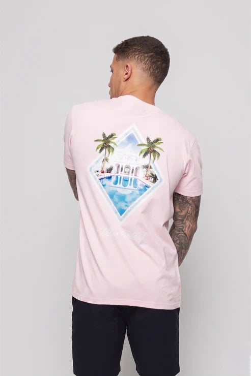Valére Milano back print t shirt Pink