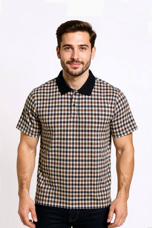 Aquascutum Active Club Check Piquet Polo