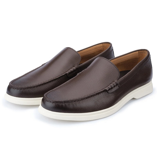John White Ethan Plain Grain Loafer Brown