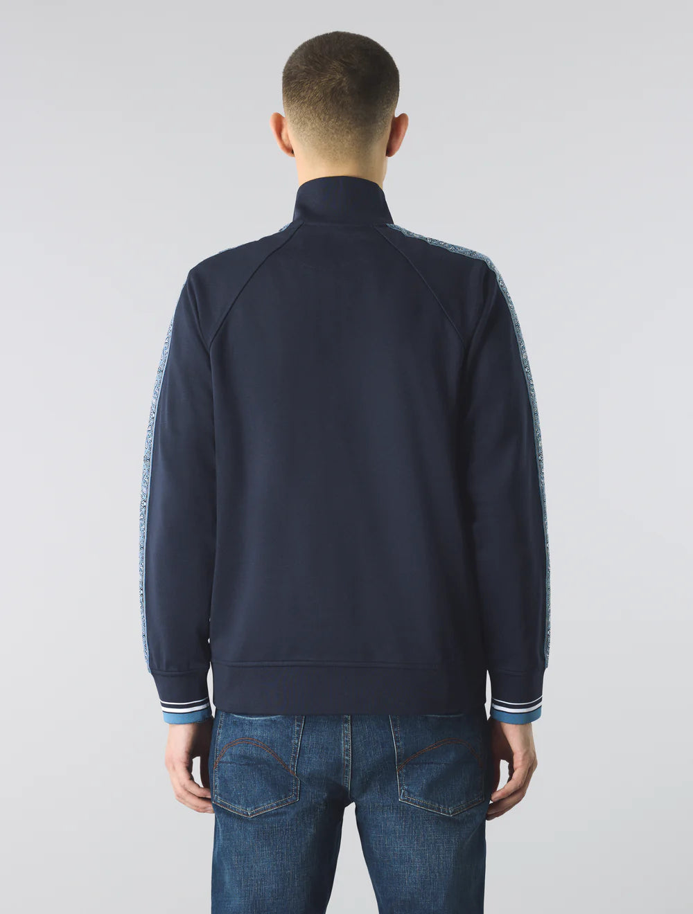 Mens Pretty Green Tape Track Top (Navy)