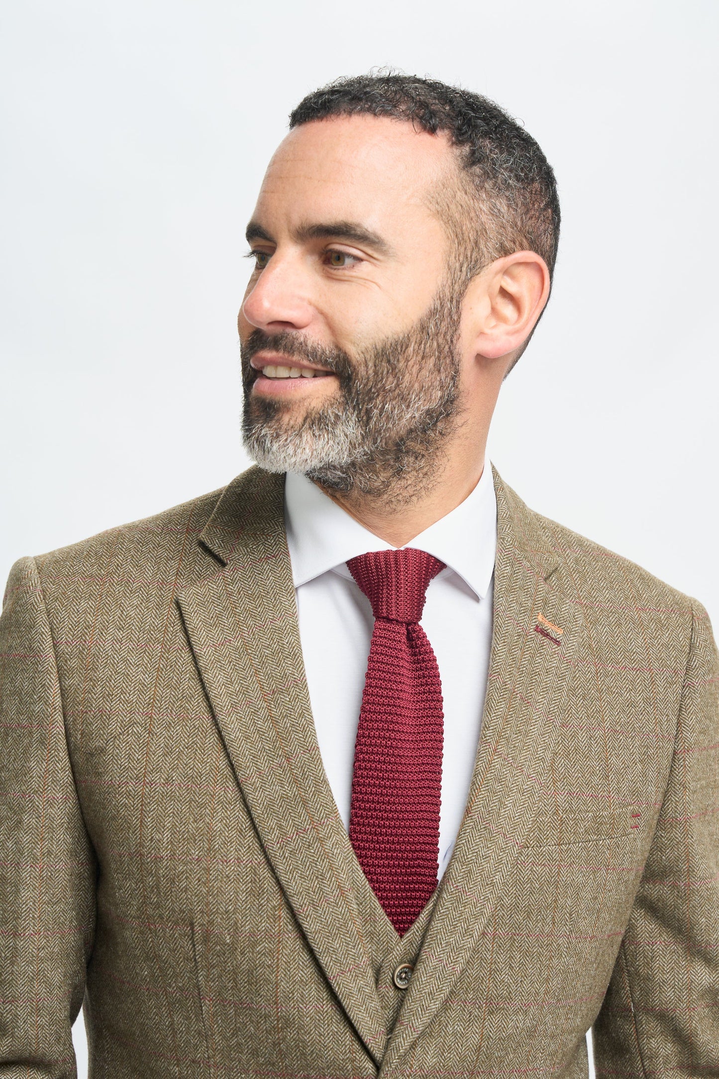 Gaston Sage Tweed Slim Fit Blazer...