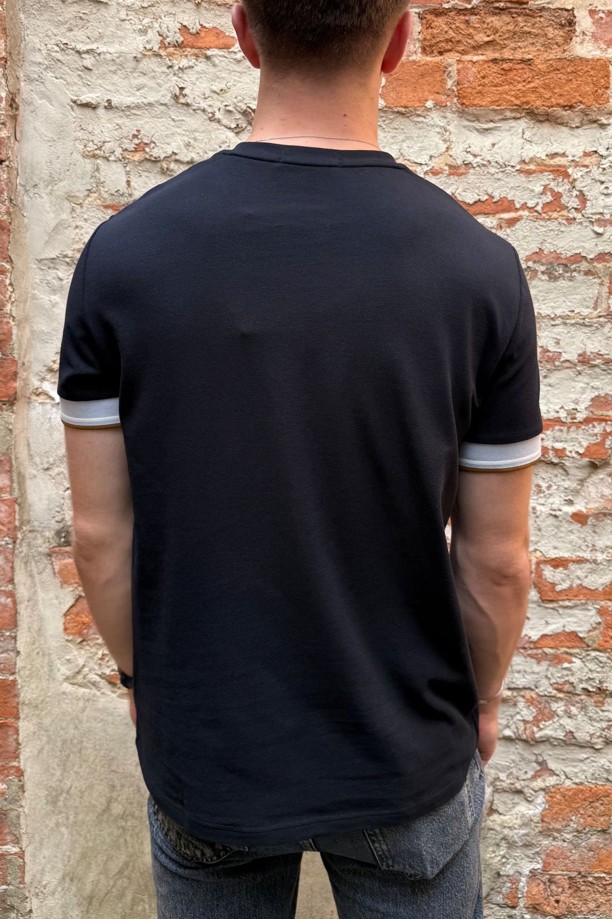 Fred Perry Cuff T Shirt Black